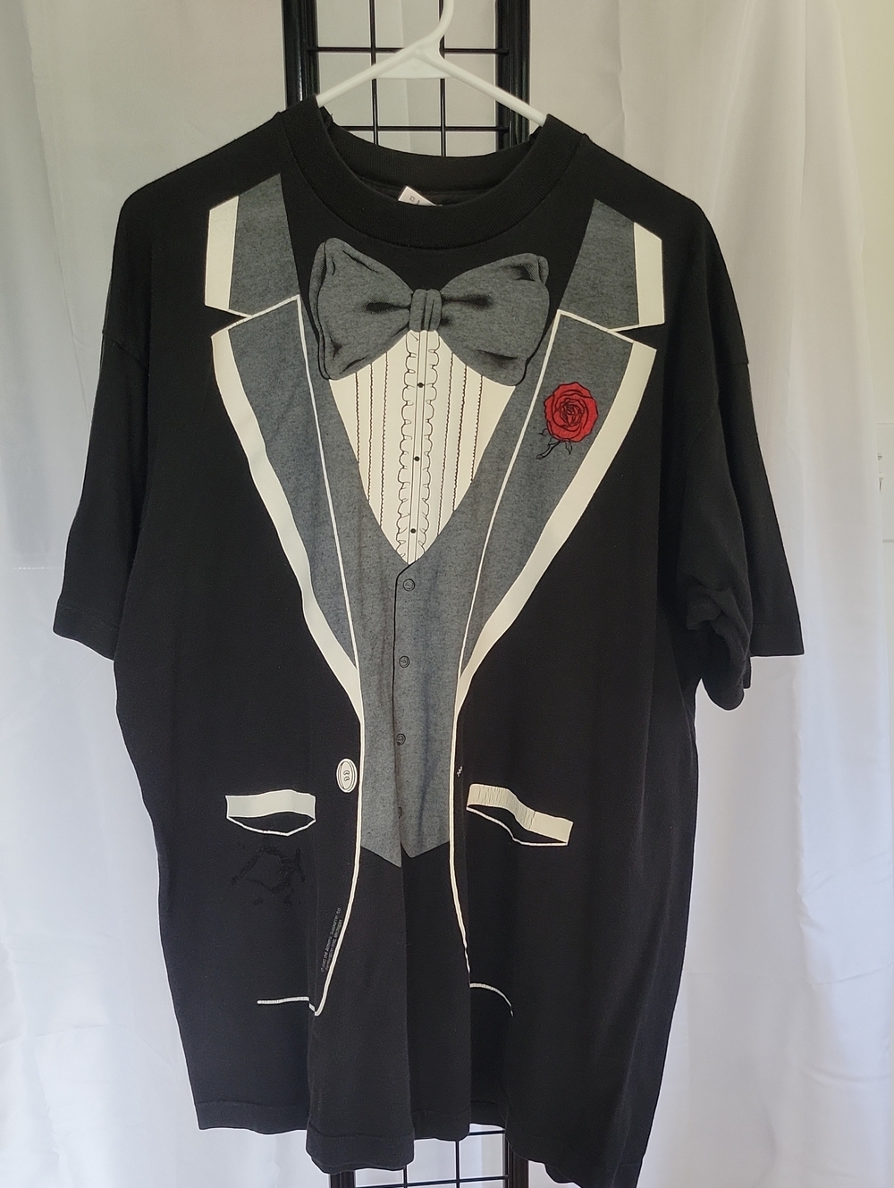 Fruit Of The Loom 1980 Tuxedo Graphic T-shirt XXL Black